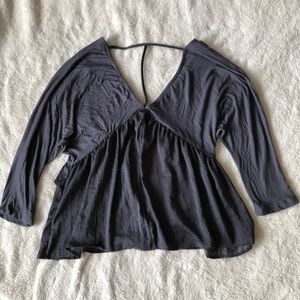 Gray v-cut blouse!